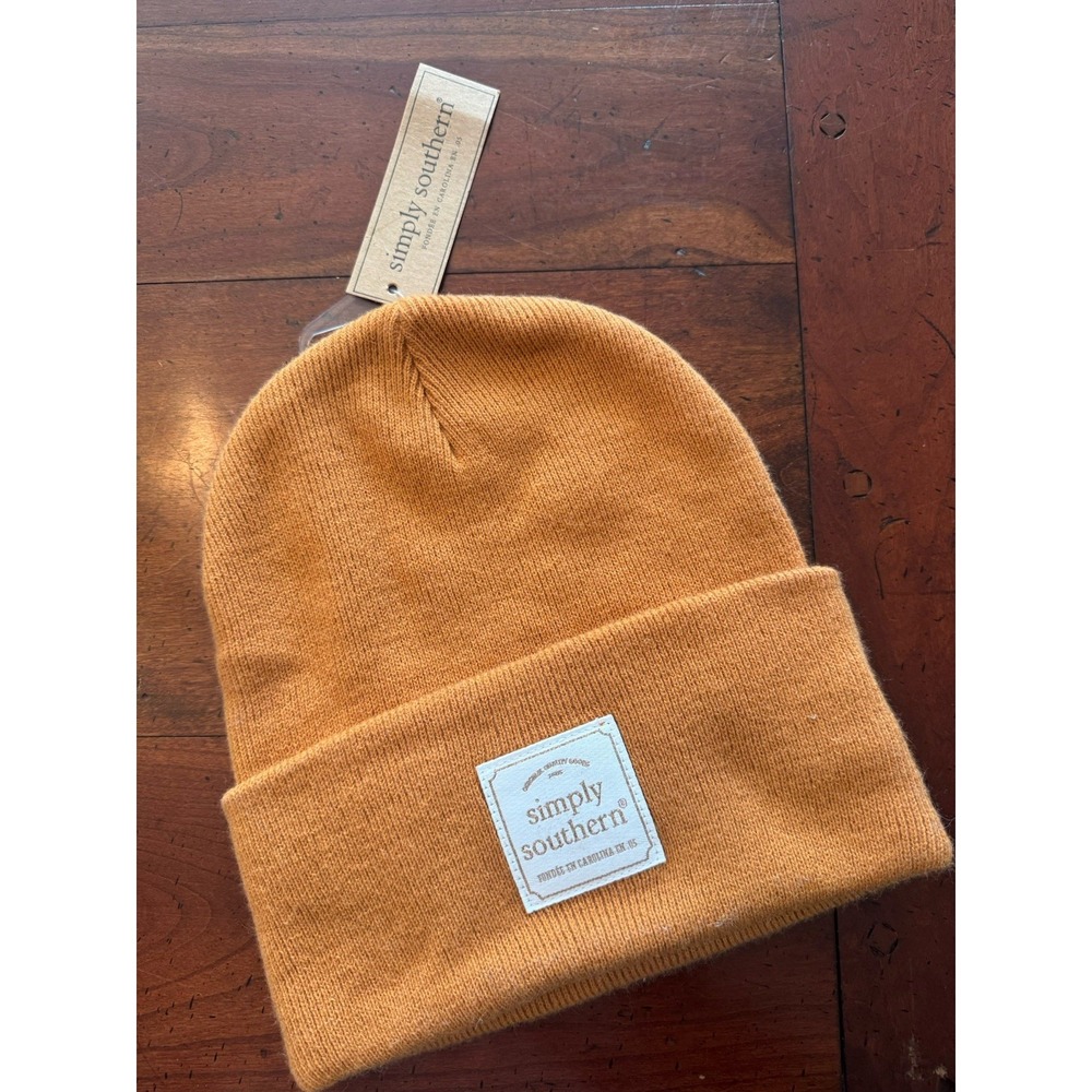 New w/h Tags Simply Southern Mustard Yellow Knit Beanie‎